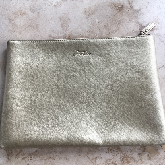 Scout Handbags - Scout Double Sided Gold & Silver Zippered Clutch